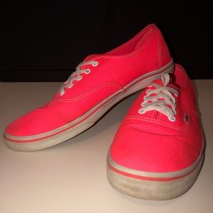 Neon orange/pink vans